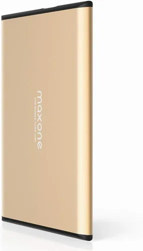 Vista 7 de Maxone Disco duro externo portátil ultradelgado de 320 GB HDD USB 3.0 compatible con PC, ordenador portátil - gris carbón