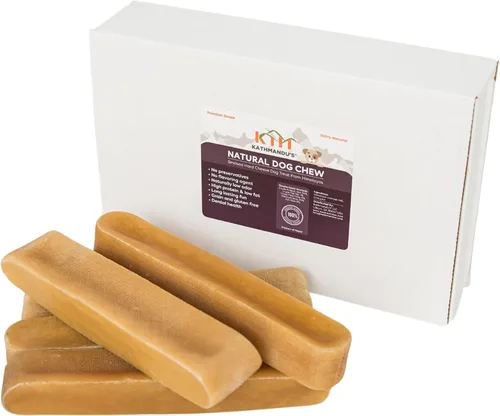 Vista 14 de Queso auténtico del Himalaya de yak para perros - Pequeño (Paquete de 10) - Procedencia de las estribaciones prístinas del Himalaya, sin cuero