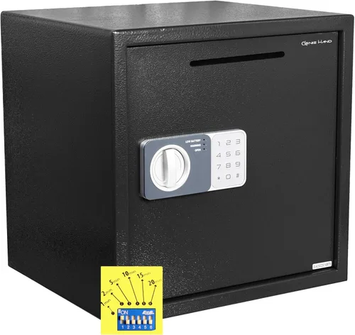 Vista 9 de Genie Hand Caja de seguridad antirobo, apertura controlada con temporizador, bloqueo de clase B, tecnología antirebote y llaves de apertura