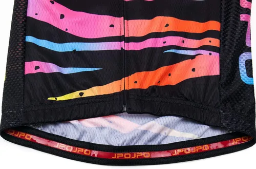 Vista 60 de Camiseta de ciclismo para mujer, manga corta y pantalones cortos de ciclismo acolchados para verano