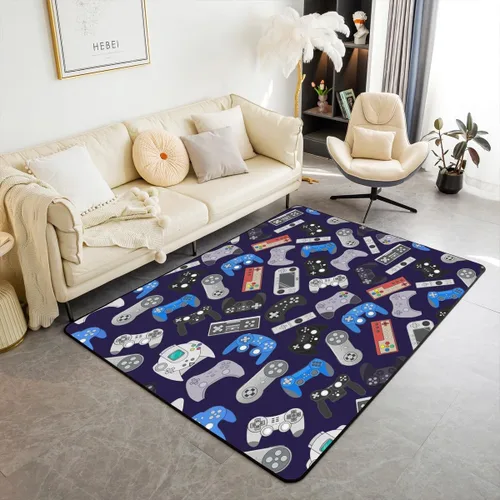Vista 25 de Erosebridal Alfombras Deportivas de Área para Niños 1.49 m x 1 m, Alfombra Antideslizante de Béisbol, Fútbol, Baloncesto, Alfombra Deportiva