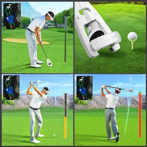 Vista 7 de VR Golf Club Handle Accessory Compatible with Oculus Quest 2 Meta Rift S Designed for VR Games Like Golf with Two VR Controller Protective Covers