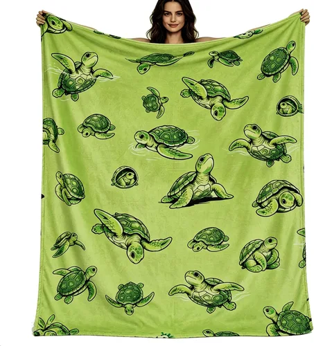 Vista 13 de Sviuse Manta de Tortuga Marina Costera Manta Náutica y de Playa Mantas Decorativas de Tortugas para Niños y Adultos Regalos de Tortuga