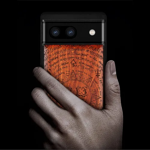Vista 2 de Carveit Funda de madera para Pixel 6a 2022 [madera natural y TPU suave negro] a prueba de golpes, funda de madera única compatible con Google Pixel