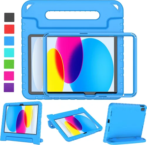 Vista 17 de LTROP Funda para Niños para iPad de 11ª Generación (A16) 2025/10ª Generación (10.9 pulgadas, 2022) con Protector de Pantalla, Funda con Mango