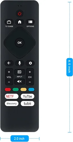 Vista 8 de URMT26CND002 Control remoto de reemplazo por voz aplicable para Philips Google TV 50PUL7672/F7 75PUL7552/F7 5PUL7552/F7 43PUL7672/F7 65PUL7672/F7