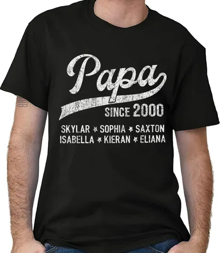 Vista 3 de Camisa personalizada para abuelo, papá, nietos con nombre, regalos personalizados para papá y papá, regalos para el día del padre, abuelo.