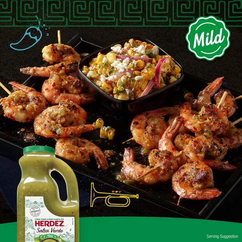 Vista 4 de Salsa Verde HERDEZ, suave, jarra de 68 oz – Salsa verde de tomatillo para tacos, enchiladas y salsas para mojar