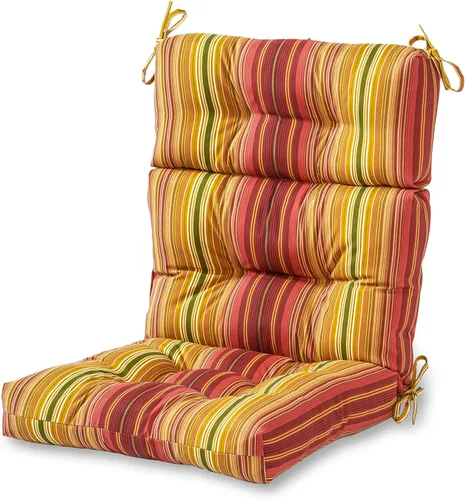 Vista 10 de Greendale Home Fashions Adobe Stripe - Cojín para silla de respaldo alto para exteriores (44 x 22 pulgadas)