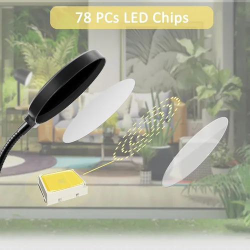 Vista 3 de Luces de cultivo para plantas de interior, luces LED de espectro completo de 15 W con temporizador de encendido/apagado automático de 3/9/12 horas