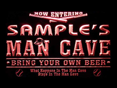 Vista 14 de qb-tm nombre personalizado béisbol de Man Cave bar cerveza señal de neón
