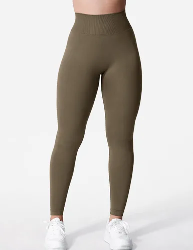 Vista 3 de YEOREO Liz - Leggings de entrenamiento para mujer, cintura alta, levantamiento de glúteos, espalda en V, sin costuras, para gimnasio, yoga