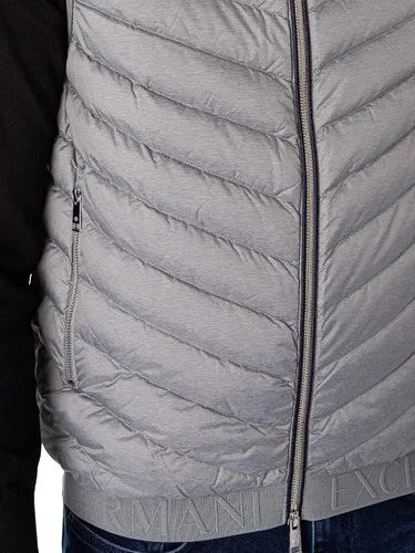 Vista 5 de AX ARMANI EXCHANGE Chaleco acolchado de plumón real para hombre