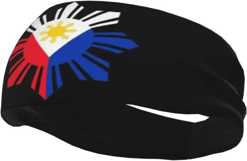 Vista 13 de Diadema deportiva con la bandera de Filipinas para hombres y mujeres, para correr, ciclismo, yoga, fitness, entrenamiento
