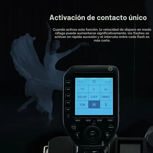 Vista 9 de Godox XProII-C TTL - Disparador de flash inalámbrico compatible con cámaras Canon, transmisor de flash inalámbrico 2.4G HSS 1/8000S, conexión