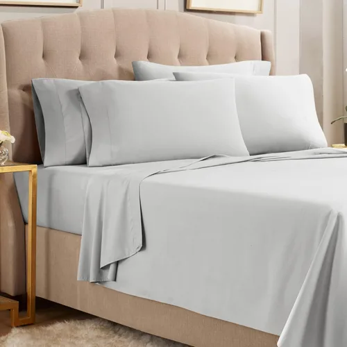 Vista 48 de Empyrean Juego de sábanas individuales - 110 GSM 4 piezas de sábanas para cama individual, sábanas de tamaño individual doble cepillado, sábanas