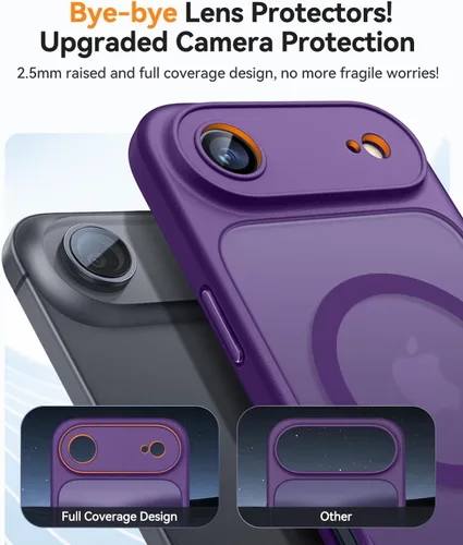 Vista 116 de CANSHN Funda magnética compatible con iPhone Air (6.5 pulgadas), mejorada [protección completa de la cámara] [compatible con Magsafe]