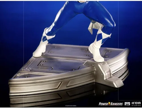 Vista 8 de Iron Studios Power Rangers Blue Ranger Escala 1/10 Power Rangers Figura coleccionable de 7 pulgadas