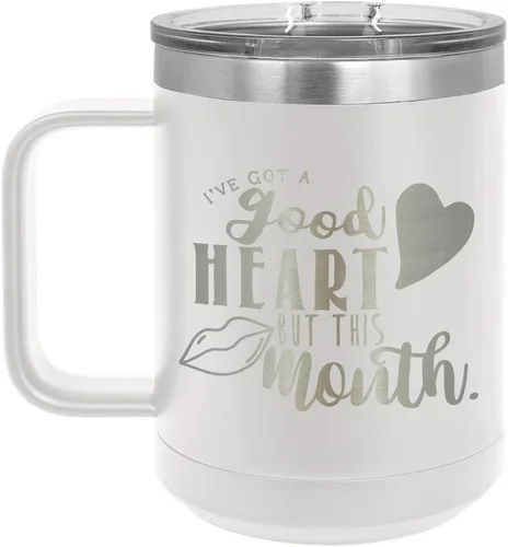 Vista 18 de Taza de café de 15 onzas con tapa superior deslizante, con aislamiento, ideal para regalo de cumpleaños o Navidad de mujeres y hombres
