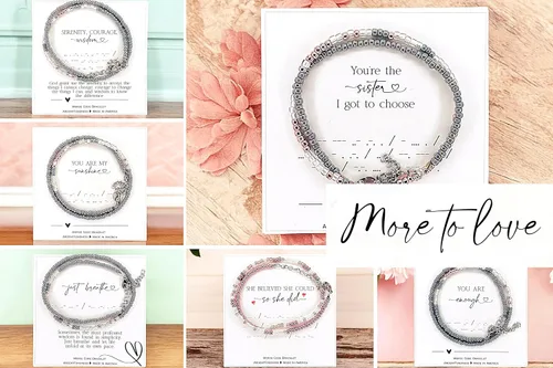 Vista 8 de Keep Him Safe Day And Night Morse Code Beaded Wrap Bracelet for Law Enforcement Mother, Unique Gift for Mom Wife Girlfriend Grandma Sister Best