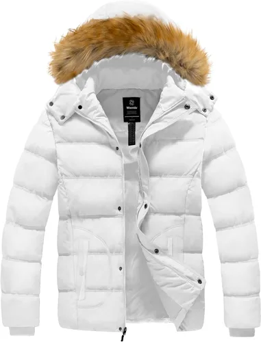 Vista 11 de Wantdo - Chaqueta de invierno con capucha y forro interior para hombre
