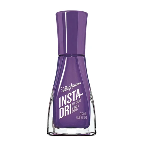 Vista 28 de Sally Hansen Insta-Dri Holo-Glow Esmalte de uñas de secado rápido, duración prolongada, brillo sin vetas Semi-opaco, con destellos 102 Lila