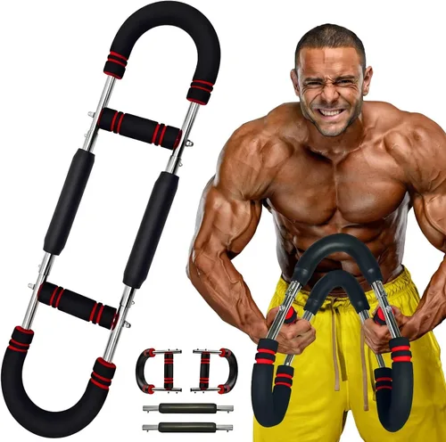 Vista 7 de Entrenador de Brazo Twister de Última Generación, Barra de Ejercicio Ajustable con Resorte de Potencia, Fortalecedor de Ejercicios de Antebrazo