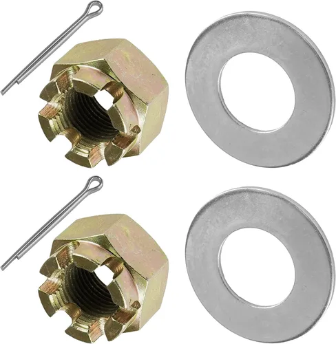 Vista 7 de Caltric 2 arandelas de embrague y tuerca castillo de eje trasero compatibles con Polaris Scrambler 500 4x4 2000 2003-2012