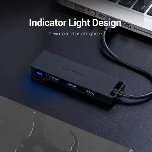 Vista 7 de VENTION Hub USB 3.0, 4 puertos USB Hub USB ultrafino de datos USB Hub de 0.5 pies de cable extendido [carga compatible], compatible con MacBook