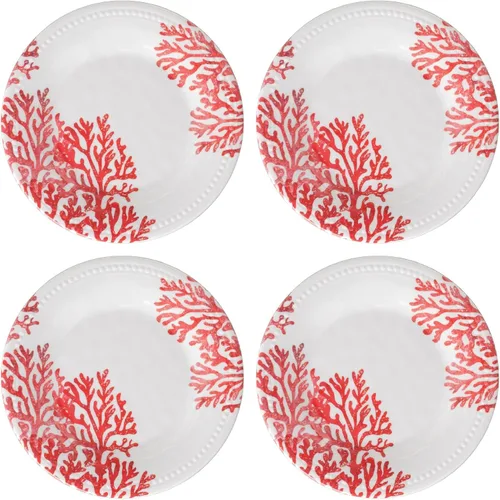 Vista 12 de UP At the Lake - Platos redondos de postre de melamina, platos pequeños para servir, para aperitivos, aperitivos y guarniciones, beige, 6 pulgadas