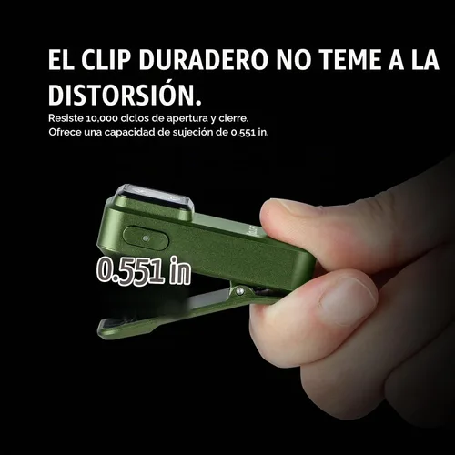 Vista 4 de OLIGHT Oclip linterna recargable EDC de 300 lúmenes con fuentes duales, luz de bolsillo compacta con clip, conveniente carga USB C, luces magnéticas