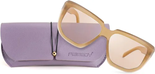 Vista 7 de FEISEDY B2717 - Gafas de sol cuadradas retro para mujer