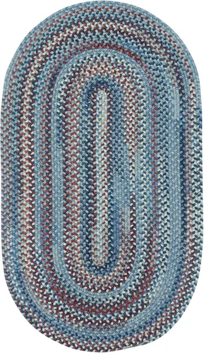 Vista 62 de Capel American Heritage Barn Blue Alfombra Trenzada de Cesta de 0' 12" Azul granero