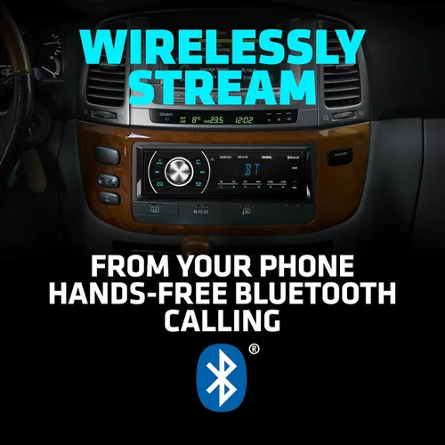 Vista 5 de Sound Storm Laboratories ML41B - Audio estéreo para coche, Single DIN, Bluetooth, sin reproductor de CD/DVD, receptor de radio FM, USB, entrada AUX