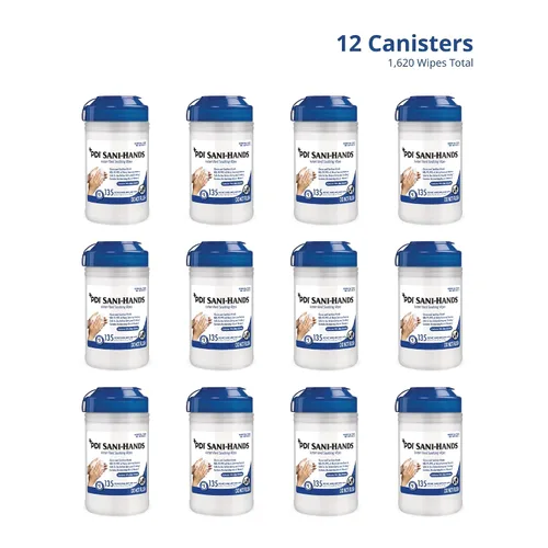 Vista 2 de PDI Healthcare P13472 Sani-Hands - Toallitas desinfectantes instantáneas para manos, medianas, 6 x 7.5 pulgadas