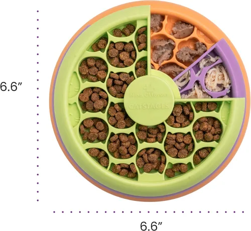 Vista 9 de Catstages Kitty Lickin' Layers - Juguete interactivo para gatos con alimentación lenta, rompecabezas de golosinas, para comida seca o húmeda