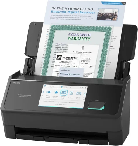 Vista 12 de ScanSnap iX1600 Escáner de Documentos, Fotos y Recibos Inalámbrico o USB de Alta Velocidad con Habilitación para la Nube, Pantalla Táctil Grande