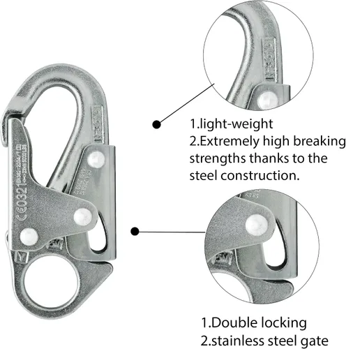 Vista 3 de Fusion Climb Maxi-2 Gancho de acero al carbono de alta resistencia forjado a presión, oro, universal (FP-6013-5-HS-GLD)