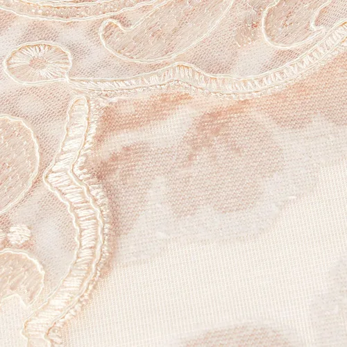 Vista 5 de Violet Linen Elegantes manteles de terciopelo con diseño floral transparente de lujo, color gris topo, 45 x 45 pulgadas
