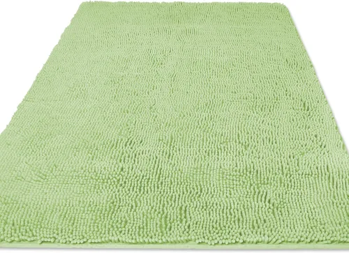 Vista 247 de Yeaban Alfombra de pasillo de baño de 24 x 72 pulgadas, antideslizante, alfombra de baño larga de felpilla gruesa, absorbente y lavable, alfombra