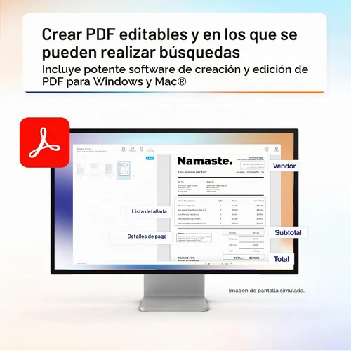 Vista 7 de Epson Recibo de escáner de documentos móvil compacto RapidReceipt RR-70W