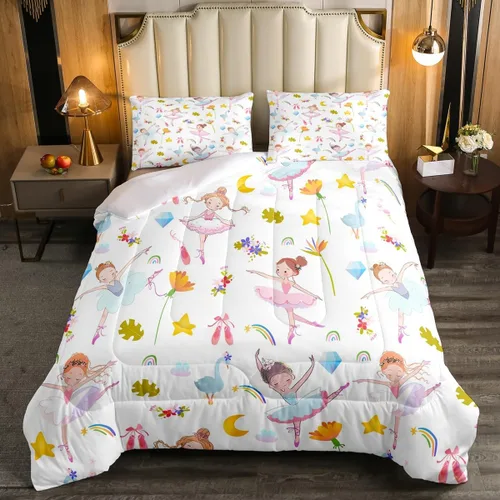 Vista 9 de Feelyou Juego de edredón de animales de zoológico, tamaño individual, juego de ropa de cama de animales de dibujos animados para niños, niñas