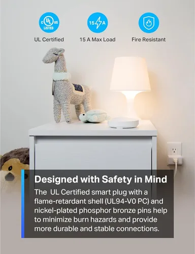 Vista 6 de TP-Link Tapo Smart Plug Mini 15A, enchufe Wi-Fi para casa inteligente, configuración súper fácil, compatible con Alexa y Google Home, no requiere