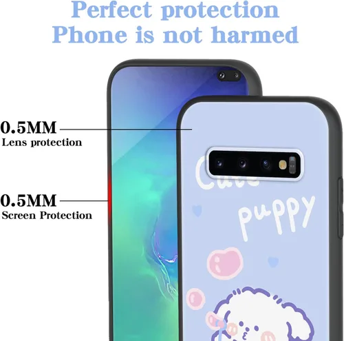 Vista 5 de Funda para teléfono Samsung S10 Plus (no Samsung S10), para Galaxy S10 Plus, diseño divertido de perro, estilo animal de dibujos animados