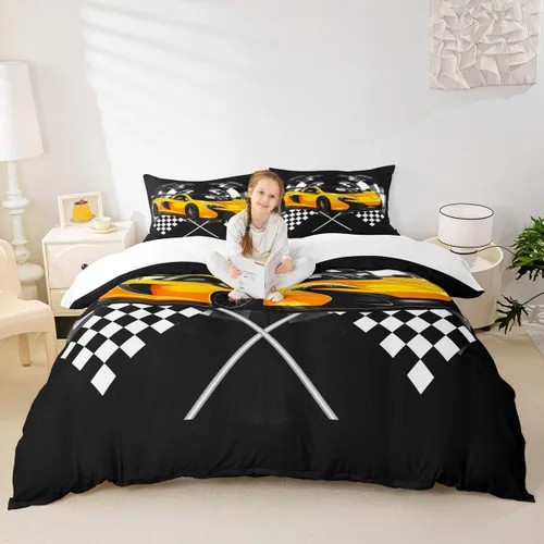 Vista 9 de Manfei Juego de ropa de cama de silueta de ciervo, tamaño individual, funda de edredón con patrón de flechas y cuernos con 1 funda de almohada