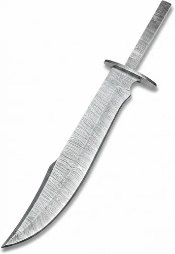 Vista 8 de Poshland BB-1694 Acero de Damasco hecho a mano 15 pulgadas de hoja en blanco de la daga de espiga completa