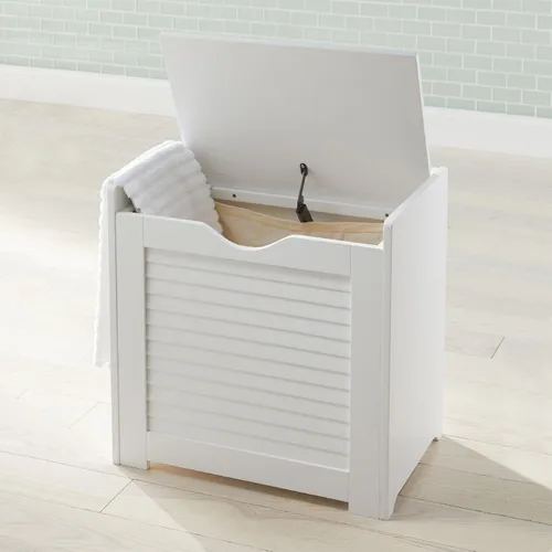 Vista 6 de BrylaneHome Mueble corto Louvre con cubículo - Blanco