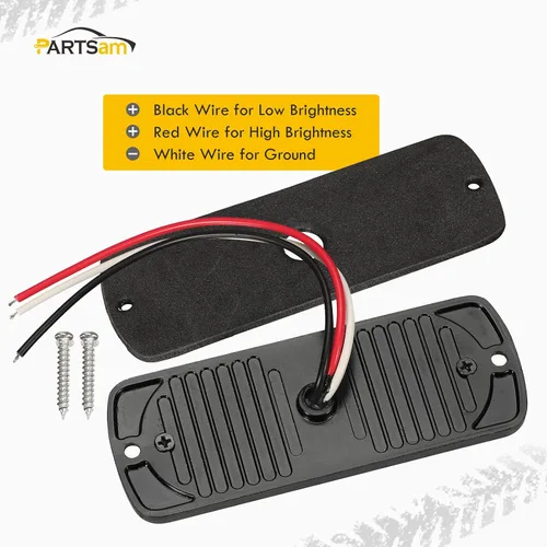 Vista 7 de Partsam 2 piezas de 4.4" de luz de señal de giro lateral de 24 LED color ámbar [Aprobación DOT], IP67 impermeable, lente ámbar, carcasa de aluminio