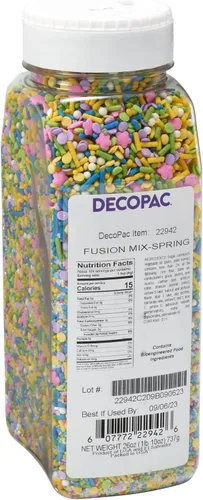 Vista 29 de DECOPAC Bloom Sweet Bloom Deluxe Fusion Mix, 26 onzas, chispas de caramelo elegantes en recipiente portátil, chispas comestibles para pasteles