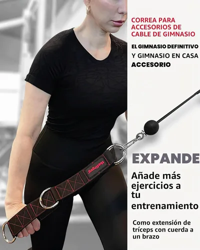 Vista 2 de THEFITGUY - Correa de extensión de cable para accesorios de máquina de cable, gimnasio (individual)